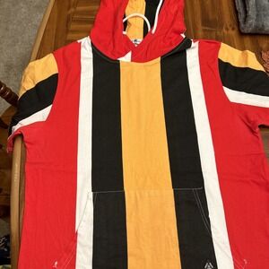 Uncle Ralph XL Urban‎ Multi Striped Hooded T Shirt